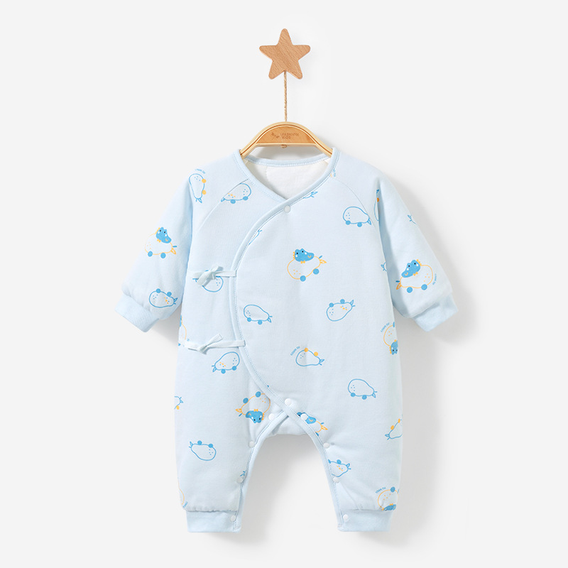 Ropa de bebé recién nacido Primavera, otoño e invierno temprano nacido fino acolchado 0 caliente 3 meses y Shang niño romper traje Bebé Ropa