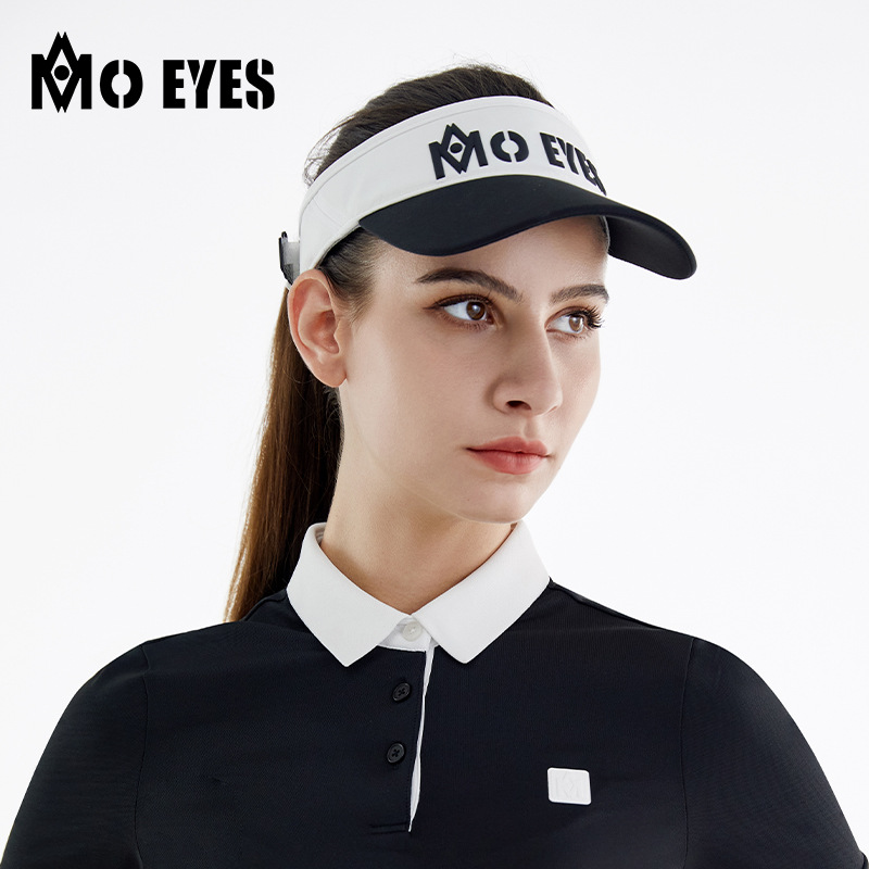 Mũ golf nữ không đầu Moeyes Magic Eye phối màu tương phản, dây hút mồ hôi chống nắng — M23MZ003-Đen Trắng, M23MZ003-Trắng Đen, M23MZ004-màu trắng, M23MZ005-màu trắng