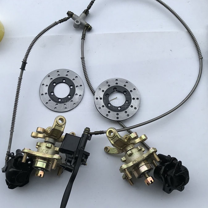 Modified box kart accessories: Big Bull ATV front disc brake horn flange with one-to-two handbrake