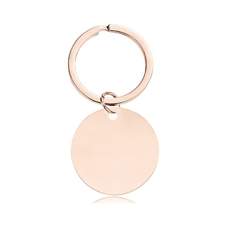 Golden keychain, pink gold, 30mm