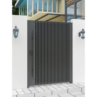 Aluminum Alloy Villa Courtyard Door Modern Simple Iron Art Rural Self-Built Outdoor Door Stainless Steel Garden Single and Double Door