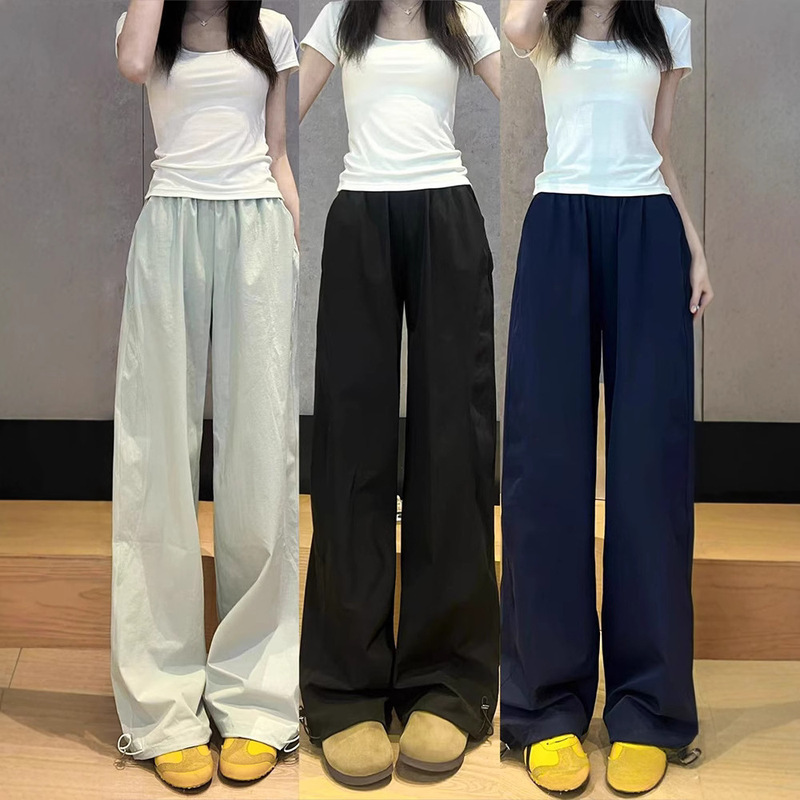 American-Style Cargo Pants for Women, Summer 2025 New High-Waisted Loose Drape Slimming Petite Quick-Dry Sports Pants 150 American-Style Cargo Pants for Women, Summer 2025 New High-Waisted Loose Drape Slimming Petite Quick-Dry Sports Pants 150
