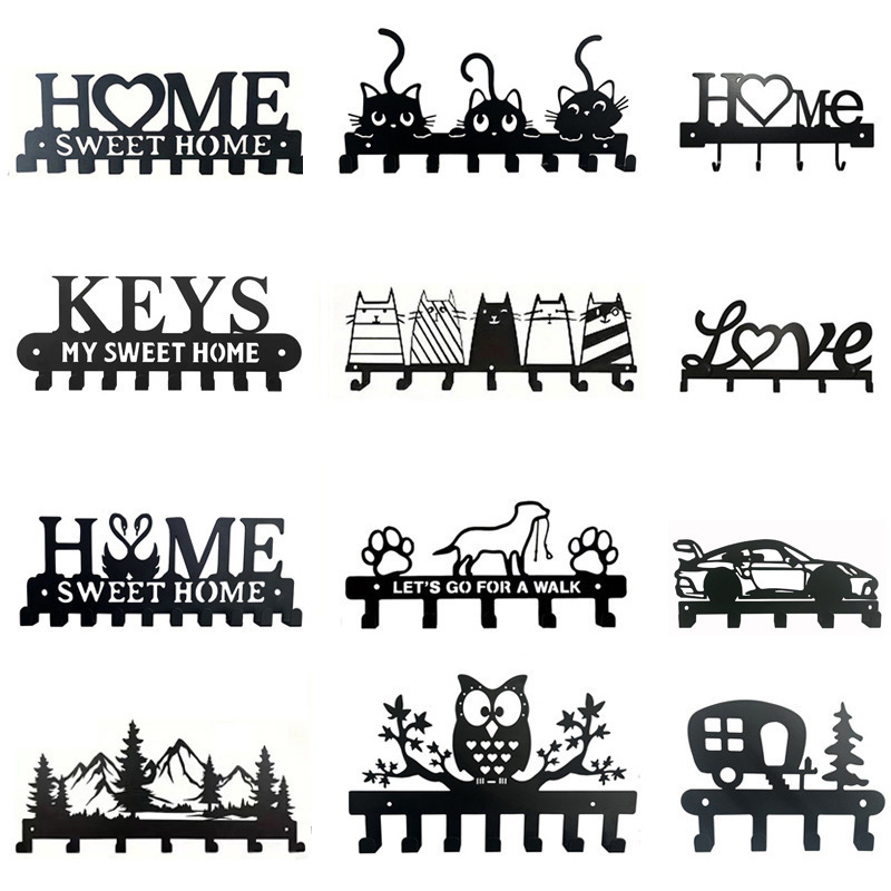 Cross-Border Metal Towel Hook Wrought Iron Entry Door Entrance Rack Practical Coat Hook Home Key Hanger Cross-Border Metal Towel Hook Wrought Iron Entry Door Entrance Rack Practical Coat Hook Home Key Hanger