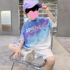 兒童裝2024男童夏裝套裝新款運動夏季薄款中大童男孩夏款酷帥氣潮