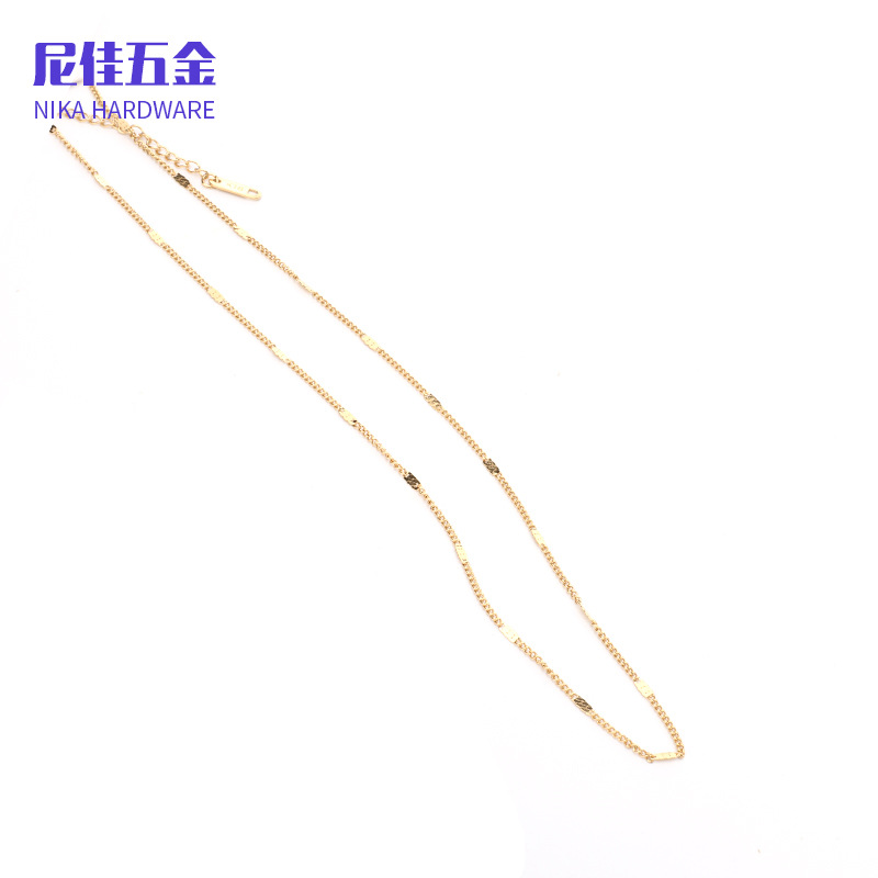 Collar femenino de acero inoxidable 316, cadena de labios minimalista, estilo moderno y versátil