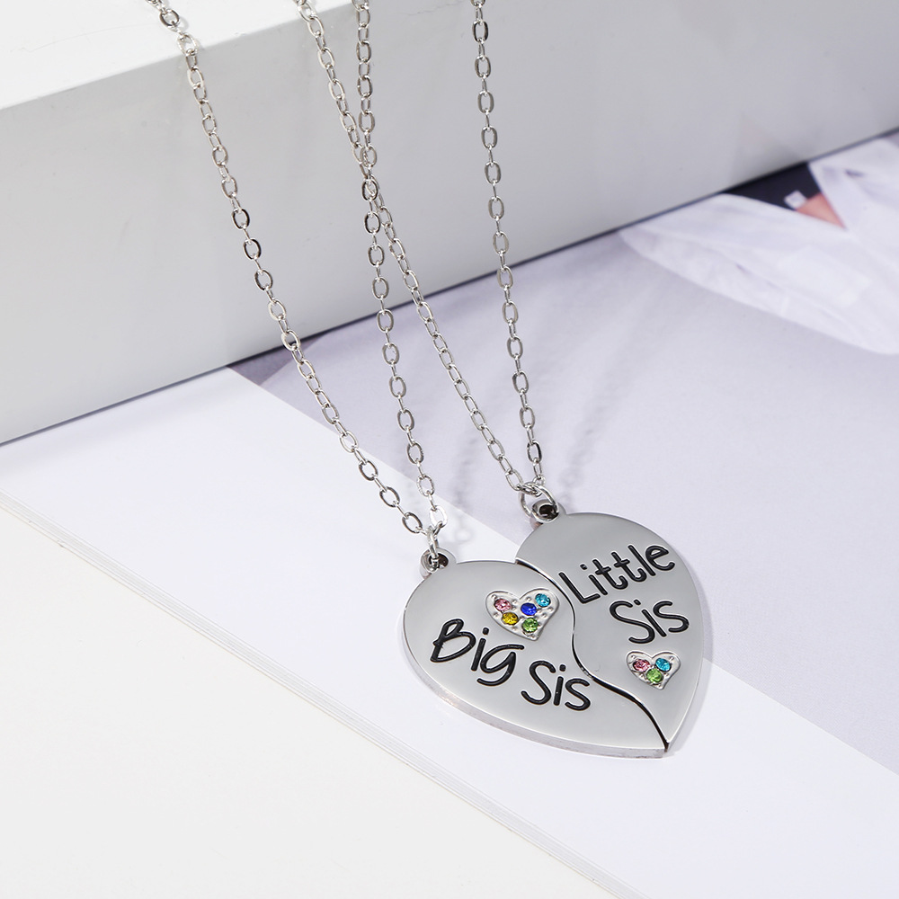 Simple Style Heart Shape Stainless Steel Enamel Necklace 1 Set display picture 7