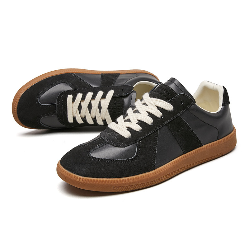 Putian Dexun zapatos retro cuero Forrest zapatos de cuero para hombres diseño de nicho zapatos de skate casuales todo fósforo transpirable de corte bajo