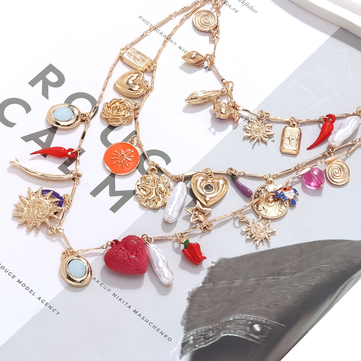Lobster Trigger Clasp Closure Clasp Closure Type Elegant Sun Star Heart Shape Imitation Pearl Resin Iron Lobster Trigger Clasp Closure Statement Necklaces Wholesale