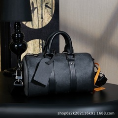 M&LV  驴家高版本男士老花黑武士keepall25手提包单肩斜跨枕头25