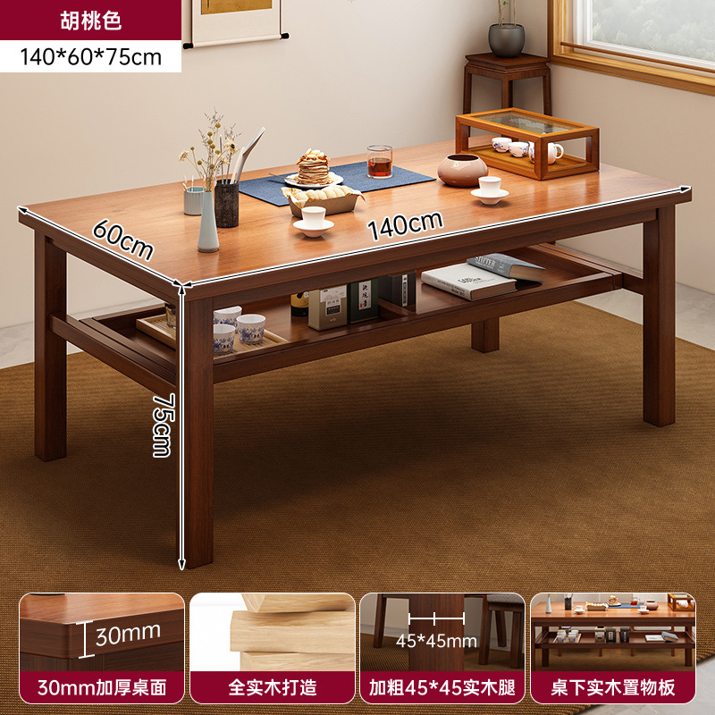 Mesa de tablero grande de madera maciza para uso doméstico en la sala de estar, escritorio largo, escritorio simple, banco de trabajo, escritorio de estudio de lectura para varias personas