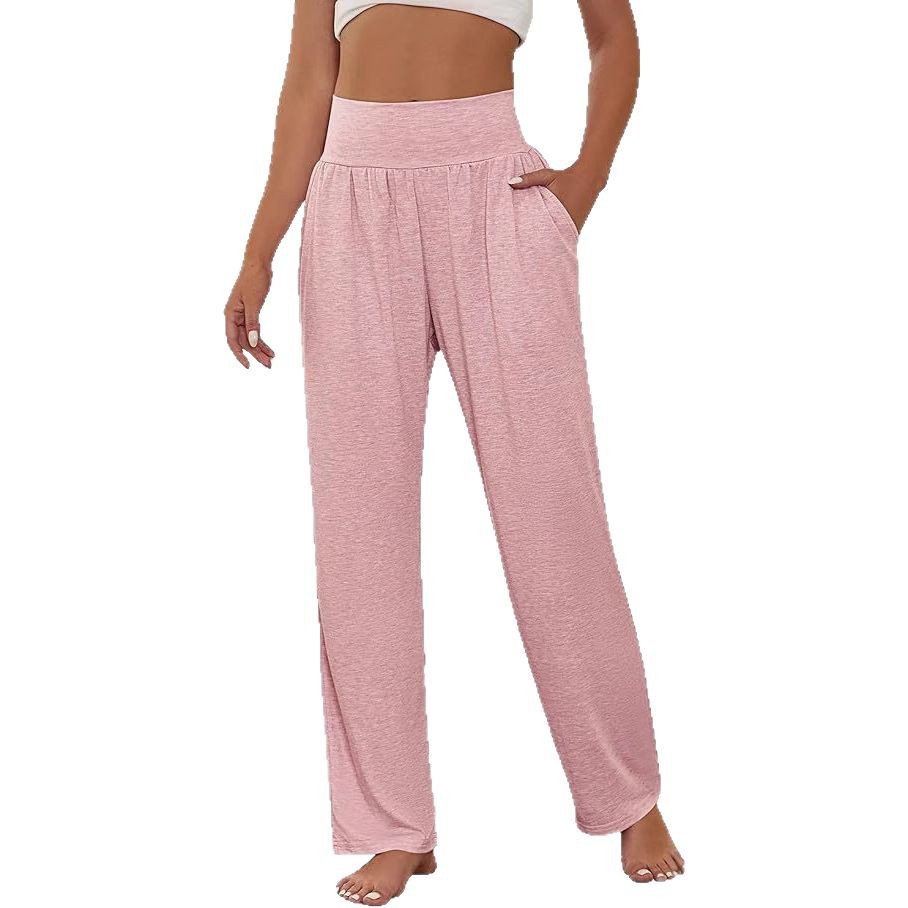 Casual Pants Pants Type Stretchy Elasticity Daily Occasion European And American Loose 2025 Women's Trousers Yoga Pants Comfortable Loose Sports High Waist Casual Sports Pants Wide Leg Pants