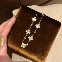 【四叶知秋】金色碎冰冰四叶草手链复古轻奢小众设计日常百搭手链