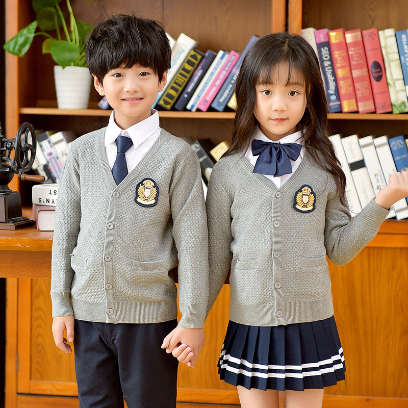 学院风儿童小学生一年级校服套装幼儿园园服定制AQ9079