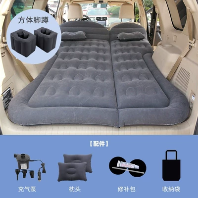 Trunk Sleeping Pad, Car Travel – Vehicle-mounted inflatable bed - suv-honeycomb-flocking-black-2-square-piers