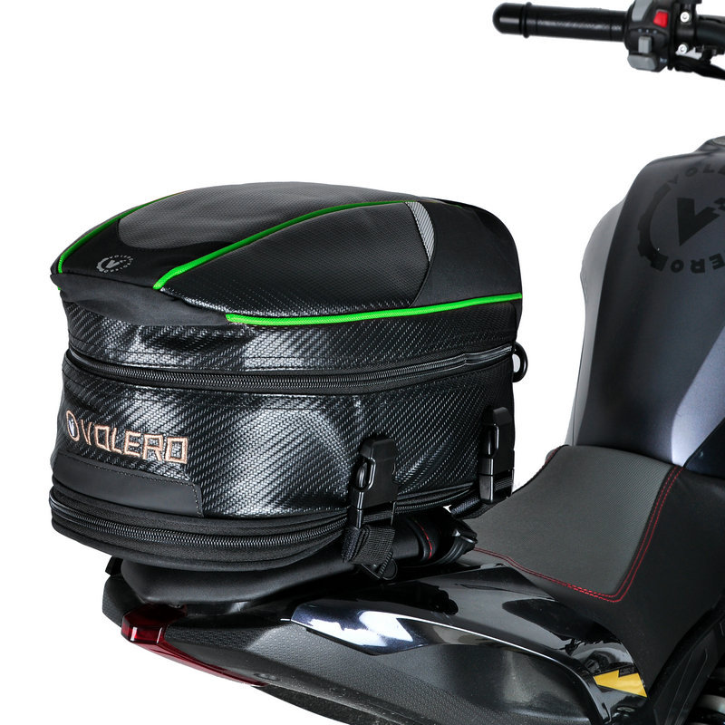 VOLERO motocicleta bolsa de asiento trasero motocicleta larga y corta distancia asiento trasero especial equipaje tronco casco impermeable mochila portátil