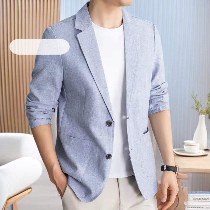 Linen Men's Casual Suit 2026 Spring and Summer New Style Business Casual Non-Iron Thin Sun Protection Suit Jacket for Men