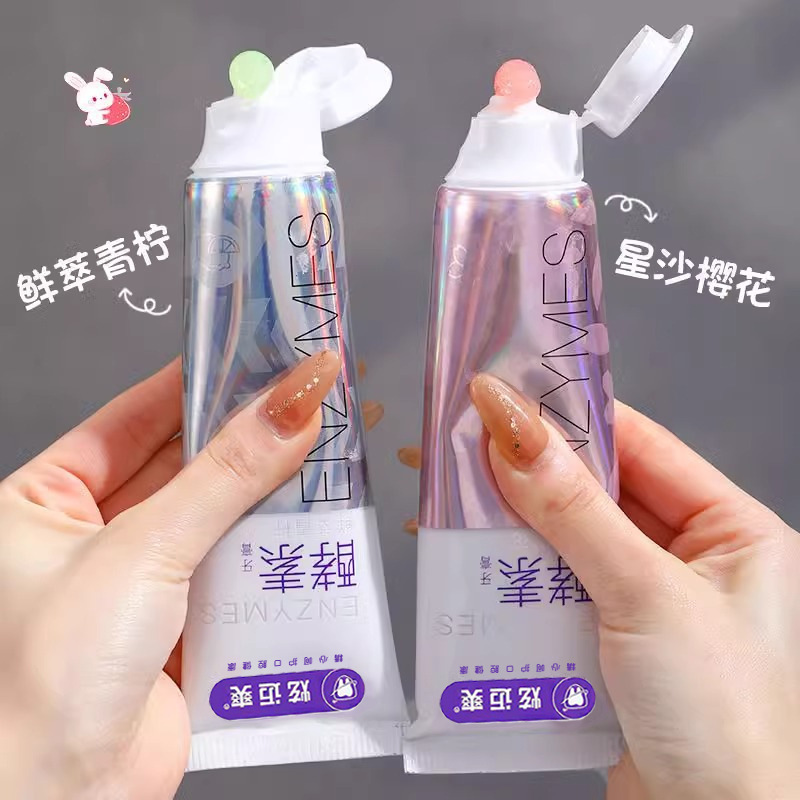 水果味酵素牙膏口臭去牙渍口气清新除异味亮白修复牙龈抑菌黄牙渍|undefined