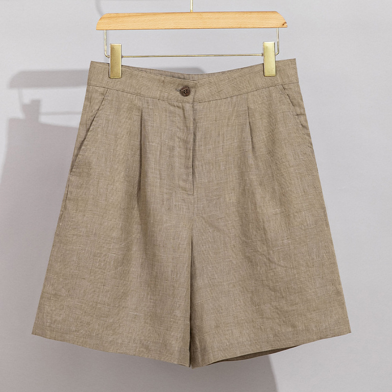 Xiaohe の同じスタイルのチェック柄リネンベストベスト夏ツーピースショーツ女性のハイエンドスリムジャケット女性の新しい|undefined