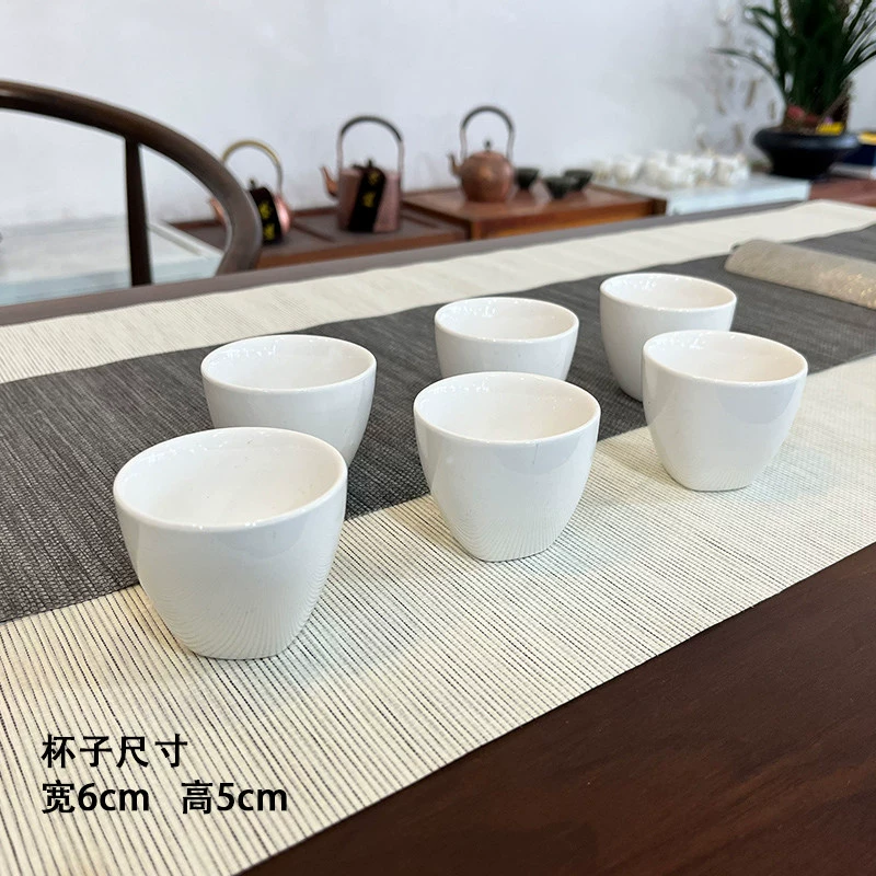 Ceramic tea cup, glass tea set, 6 pieces