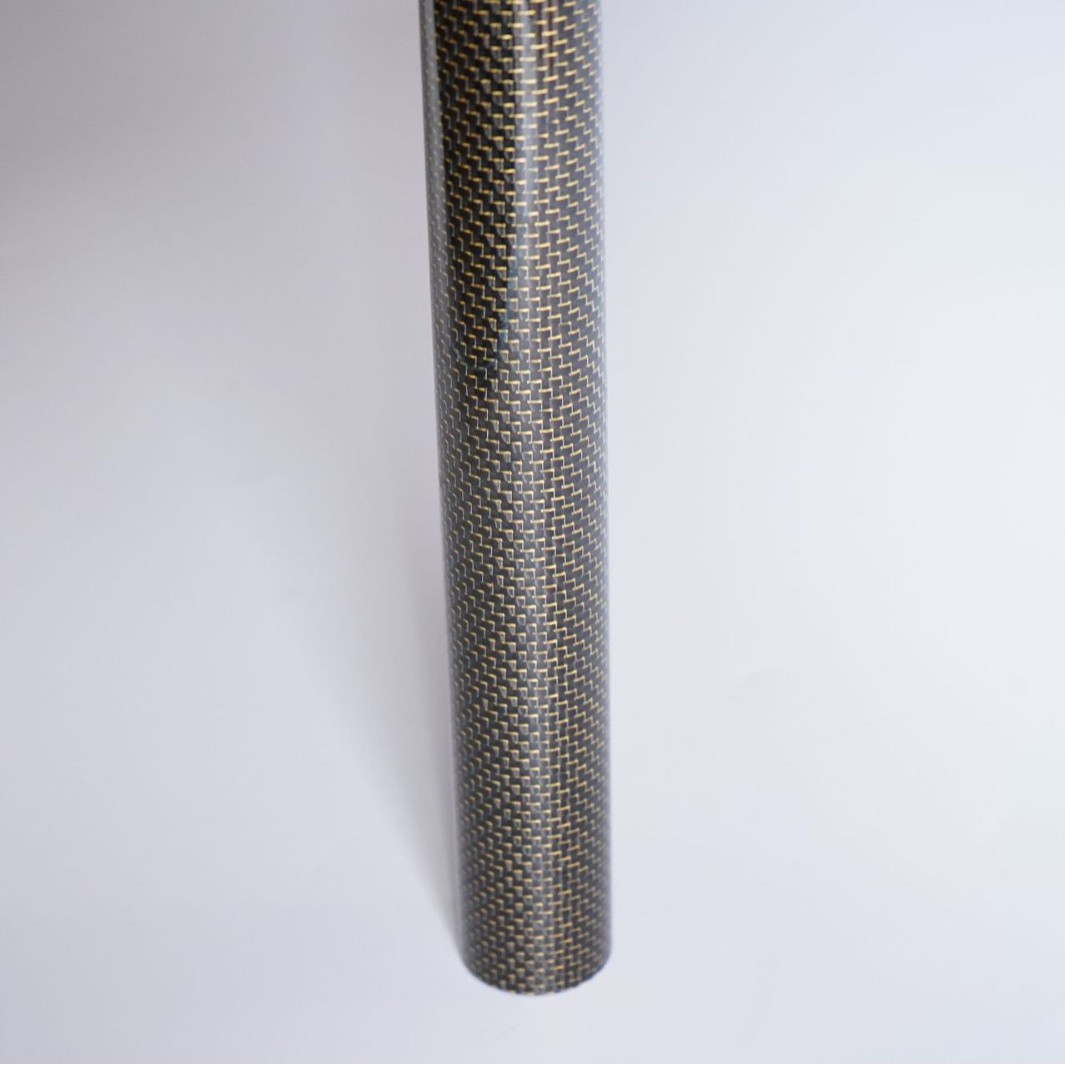 厂家批发黑金3K斜纹碳纤维管 立体编织纹路耐高温防腐蚀运动器材
