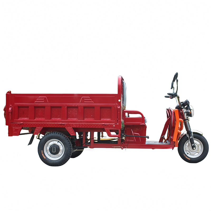 Triciclo Eléctrico Autodescargable, Vehículo Agrícola para Transporte de Carga, Camión Volquete Automático Hidráulico de Gran Motor, Vehículo de Batería de Alta Resistencia