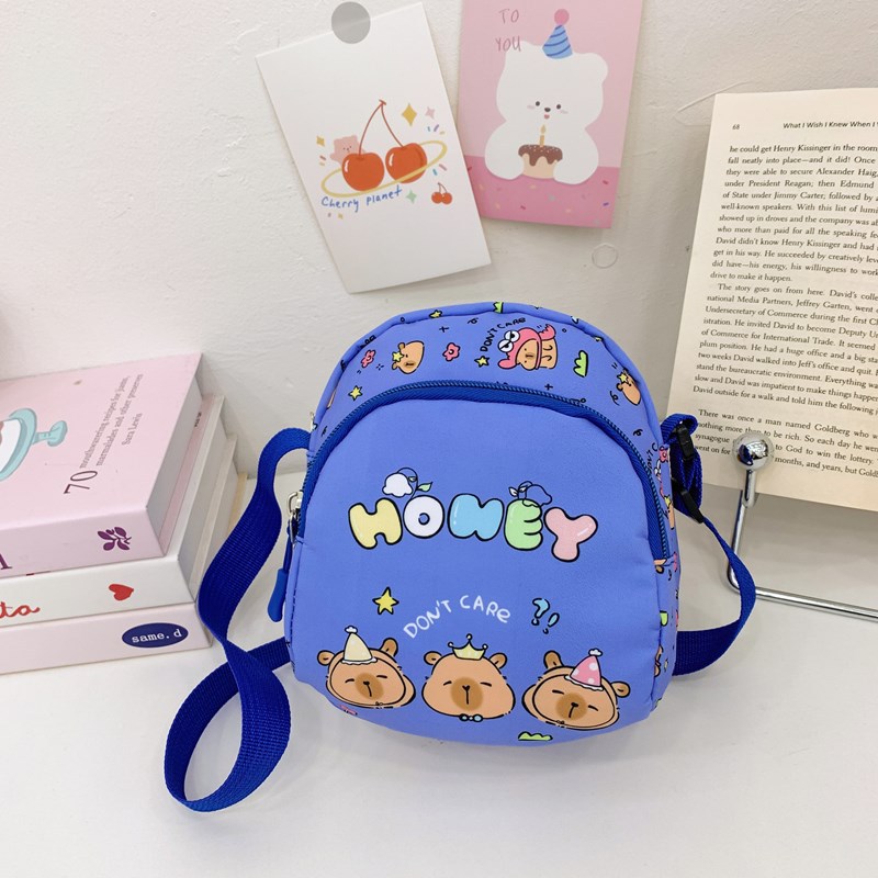 Caricatura lindas bolsas de hombro para niños y niñas Capibala impresión bolsas de mochila para niños ligeras para salir bolsas de niños