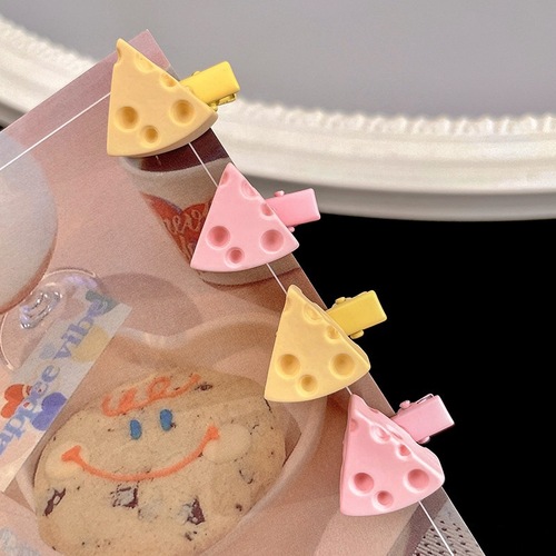 Children's small cheese hairpin side clip Korean ins sweet girly heart cute side bangs clip duckbill clip hairpin