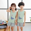 Summer children's vest for boys, cotton sports set sleevless, children's clothing, wholesale