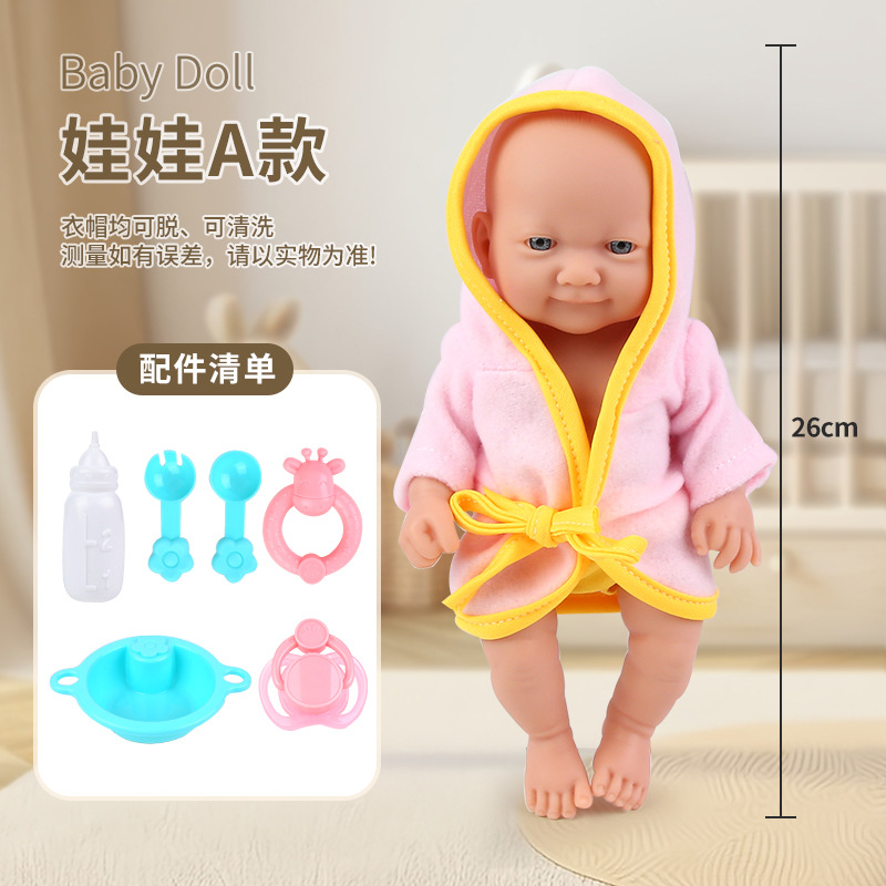 Venta directa de fábrica 10 pulgadas vinilo recién nacido simulación bebé renacimiento muñeca juego casa cochecito de juguete