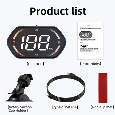 GPS car HUD head-up display with Vehicle HUD - g22-golden-light-gps-head-up-display-compatible-with-all-car-models