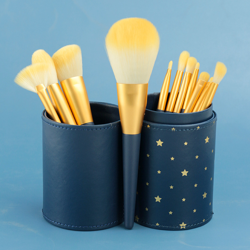 Venta caliente Internet celebridad recomendar maquillaje cepillo traje 12 unids portátil cepillo de pelo suave Blush cepillo sombra de ojos cepillo conjunto completo