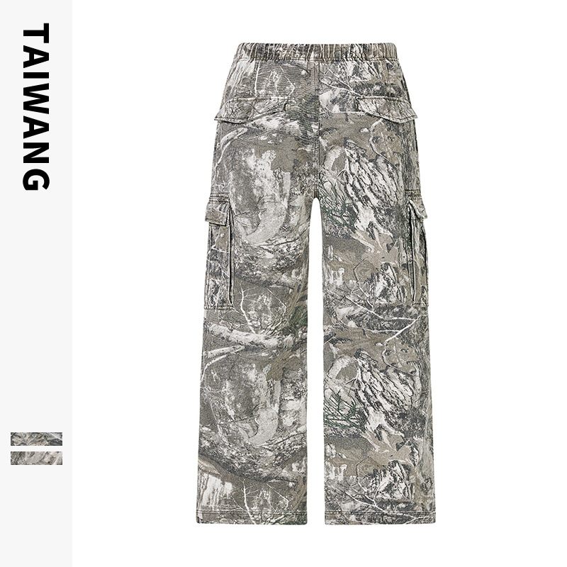 Pantaloni da paracadutista da uomo Pantaloni da lavoro multitasche larghi retrò da uomo_voghion.com