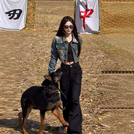 美式复古做旧水洗牛仔外套女2026秋季时尚个性别致短款百搭夹克潮