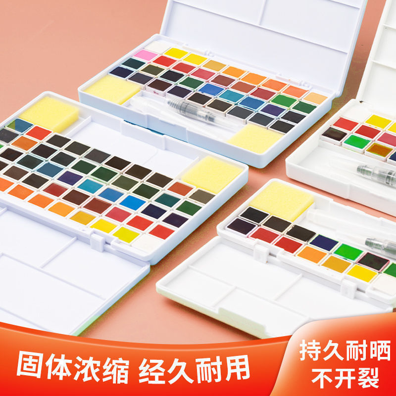 Solid watercolor paint 12 color 24 color 36 color 48 color art special solid watercolor gouache solid pigment cherry blossom