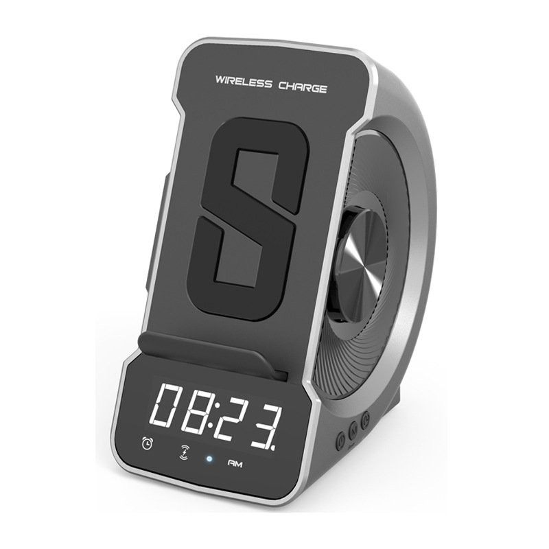 Nuevo Modelo Privado 2025 Altavoz Bluetooth con Reloj Despertador, Carga Inalámbrica, Radio FM Portátil, Audio Creativo