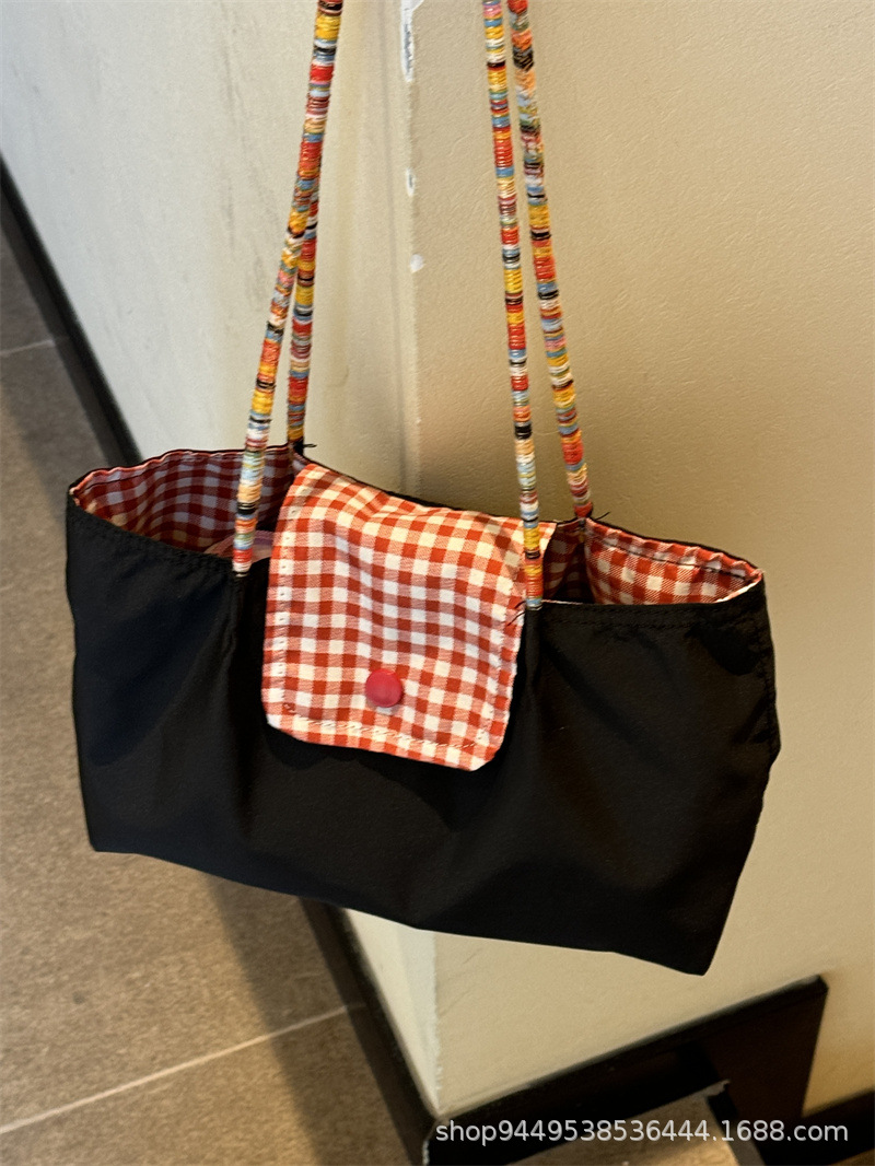 Black color rope small shoulder bag [no pendant]