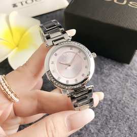 手表气质百搭小巧精致圆形表盘时尚石英表镶钻潮流商务男款手表