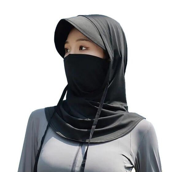 Summer six in one sunscreen mask 25 new full face sunshade neck mask hat women's UV protection outdoor riding