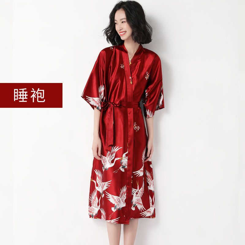 여성용 싱글 가운 버건디 580