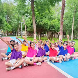 六一儿童节彩色短袖t恤糖果色纯色幼儿园服毕业照亲子装学生班服