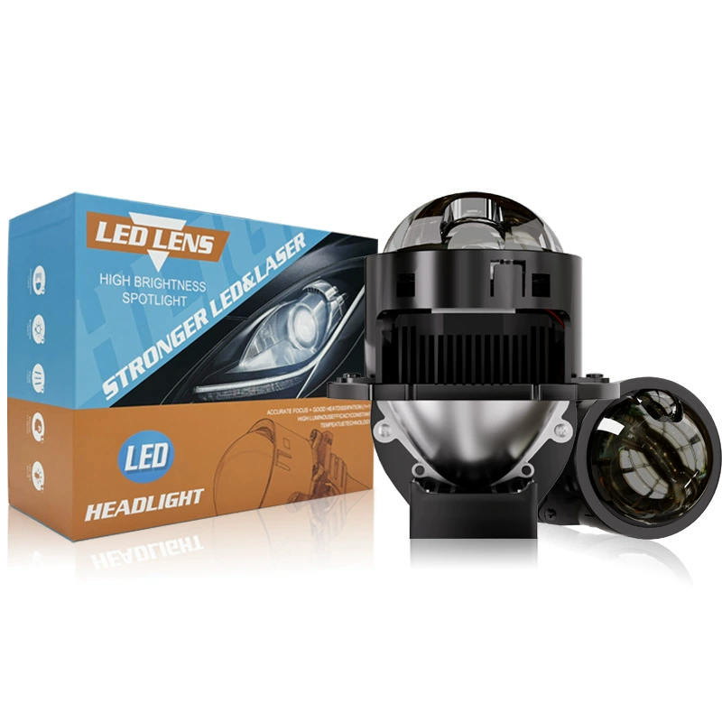 Трансграничные автомобильные светодиодные фары H5 одиночные прямые двойные световые линзы 70W дальний и ближний свет интегрированы прямые линзы светодиодные фары