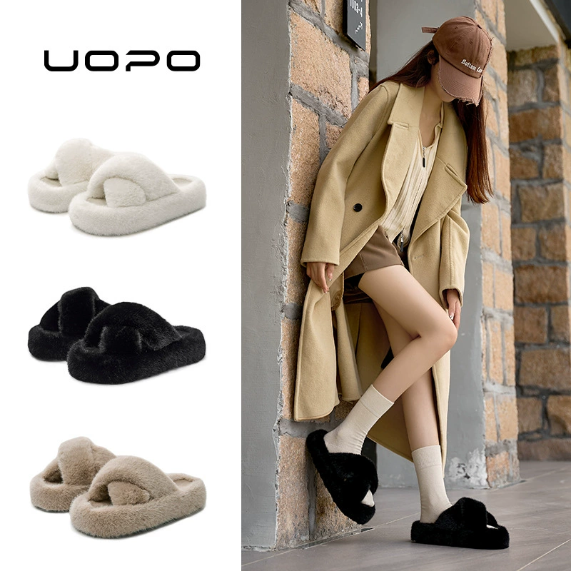 Увеличение противоскользящих хлопчатобумажных тапочек дома теплая дуга