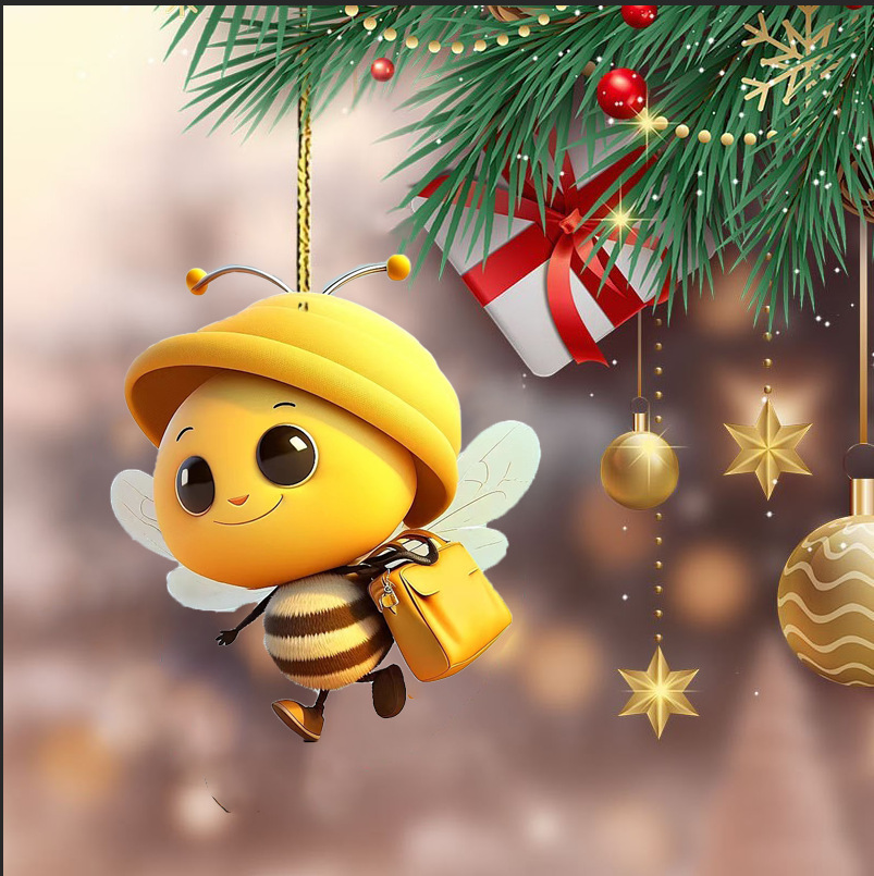 Transfronterizo Amazon nuevo pequeño abeja decoración de vacaciones colgantes de automóviles acrílico abeja decoración de vacaciones colgantes image 9
