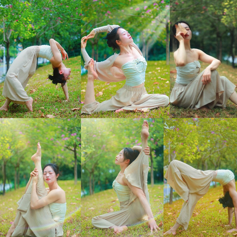 여름 여성을 위한 새로운 스타일의 와이드 팬츠, 하이웨이스트, 슬림하고 루즈한 BF 레이지 스타일 얇은 면과 린넨 바닥 길이 야마모토 팬츠