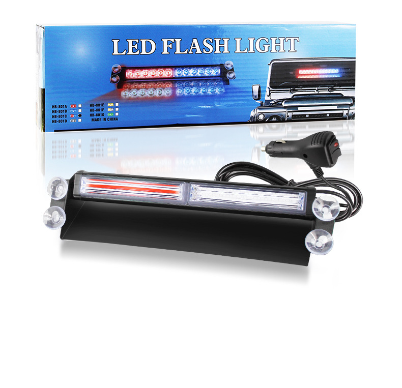 COB car suction cup flash light front block rear windshield flash warning light opening shovel light strobe light