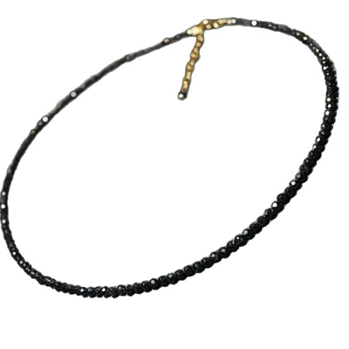 Hot-selling Black Crystal Glass Beaded Necklace Women's All-match Fashion Choker Jewelry