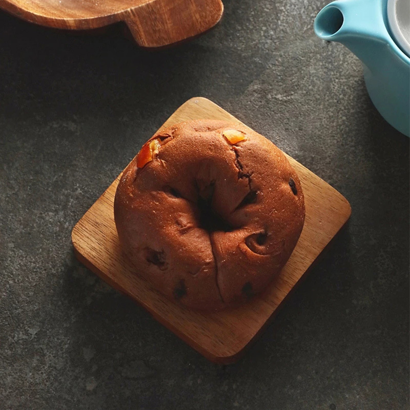 Solid Wood Household Creative Round Simple Desktop Heat Insulation Coaster