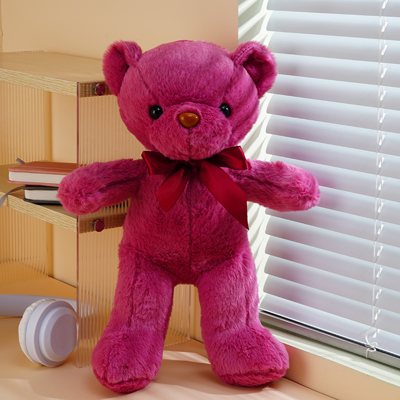 Osos de peluche con lazo de cinta de diez colores, muñecos de boda, regalos al por mayor, juguetes de peluche