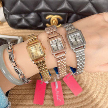 米莉莎Mishali新款方形中古小金表钢带复古手表女士小表盘批发