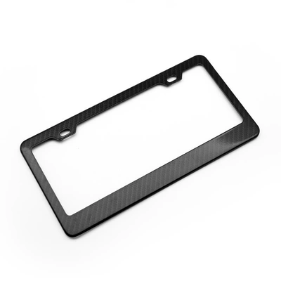 Foreign Trade New American Carbon Fiber License Plate Frame Exquisitely Made License Plate Frame American Standard License Plate Frame 2 Holes/4 Holes (License plate holder/license plate holder) - 012-carbon-pattern